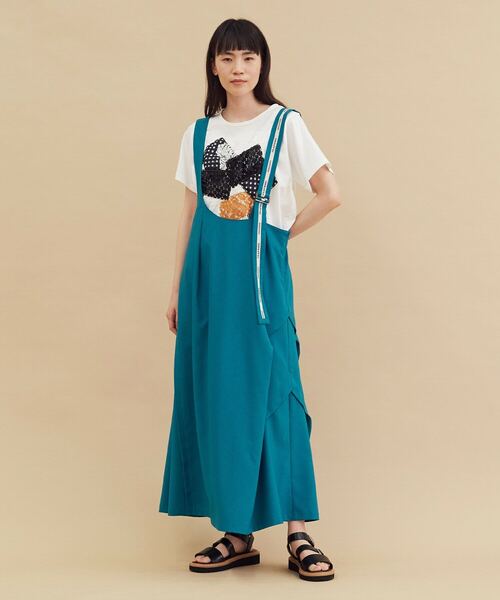 FRAPBOIS（フラボア）の「パッチレースT（Tシャツ/カットソー・レディース・ブラック/ホワイト・1）」の8枚目の写真