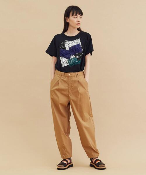 FRAPBOIS（フラボア）の「パッチレースT（Tシャツ/カットソー・レディース・ブラック/ホワイト・1）」の5枚目の写真