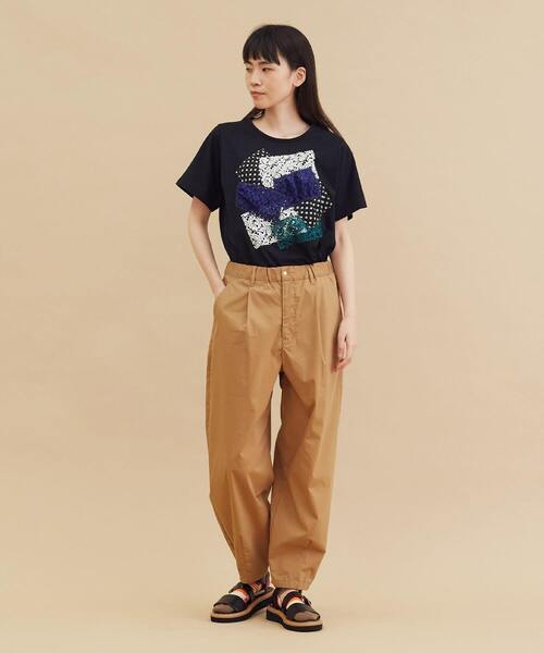 FRAPBOIS（フラボア）の「パッチレースT（Tシャツ/カットソー・レディース・ブラック/ホワイト・1）」の14枚目の写真