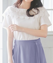 オフショル風レースデザイントップス