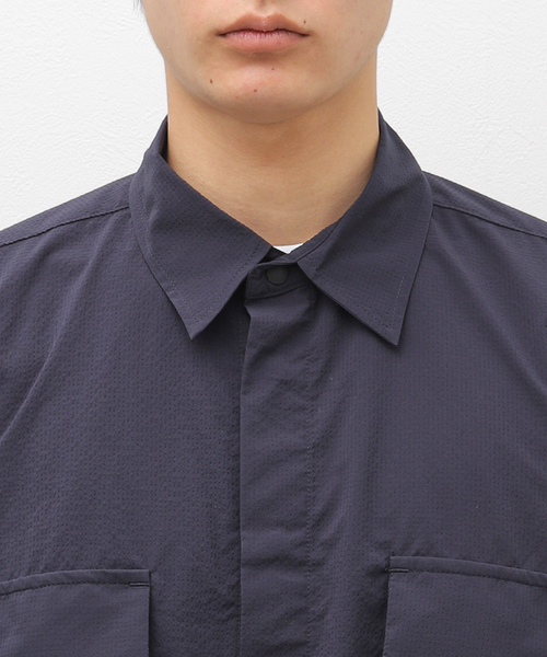 BAMBOO SHOOTS（バンブーシュート）の「【BAMBOO SHOOTS / バンブーシュート】SHORT SLEEVE SEERSUCKER WO（シャツ/ブラウス・メンズ・ネイビー・MEDIUM/LARGE）」の6枚目の写真