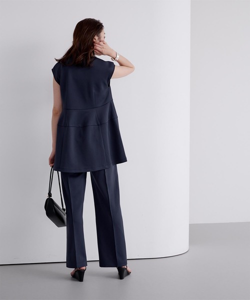 UR'S（ユアーズ）の「ボンディングセンターピンタックワイドパンツ（その他パンツ・レディース・ネイビー/ブラック/ライトブルー/ホワイト・S/M/L）」の12枚目の写真