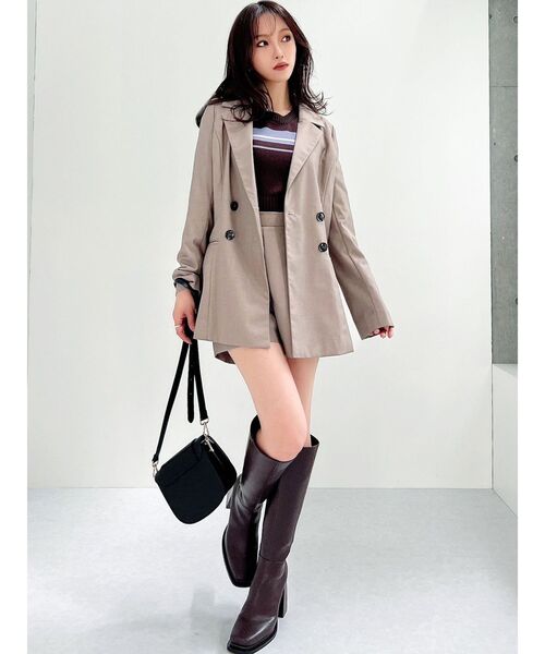 RESEXXY（リゼクシー）の「バブルスリーブクロップドニット（ニット/セーター・レディース・ブラウン/アイボリー/ブラック・FREE）」の15枚目の写真