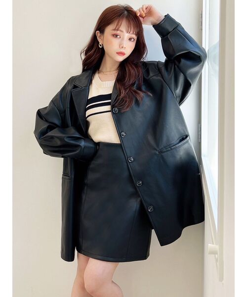 RESEXXY（リゼクシー）の「バブルスリーブクロップドニット（ニット/セーター・レディース・ブラウン/アイボリー/ブラック・FREE）」の5枚目の写真