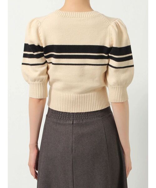 RESEXXY（リゼクシー）の「バブルスリーブクロップドニット（ニット/セーター・レディース・ブラウン/アイボリー/ブラック・FREE）」の8枚目の写真