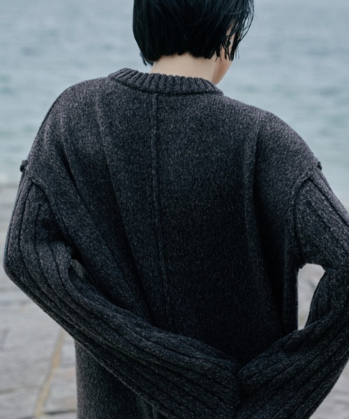 select MOCA（セレクトモカ）の「センターリンキングリラックスニットワンピース（ワンピース・レディース・ベージュ/ブラック/オリーブ・FREE）」の10枚目の写真