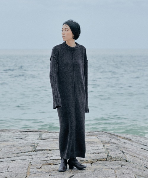 select MOCA（セレクトモカ）の「センターリンキングリラックスニットワンピース（ワンピース・レディース・ベージュ/ブラック/オリーブ・FREE）」の8枚目の写真