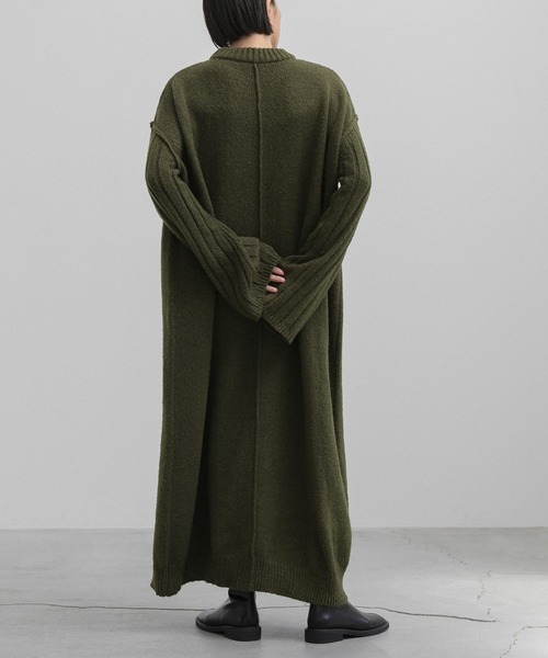 select MOCA（セレクトモカ）の「センターリンキングリラックスニットワンピース（ワンピース・レディース・ベージュ/ブラック/オリーブ・FREE）」の18枚目の写真