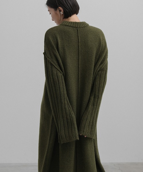 select MOCA（セレクトモカ）の「センターリンキングリラックスニットワンピース（ワンピース・レディース・ベージュ/ブラック/オリーブ・FREE）」の22枚目の写真