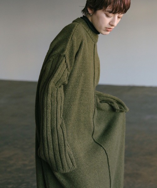 センターリンキングリラックスニットワンピース（ワンピース）｜select