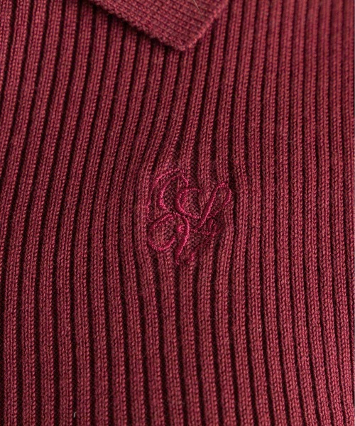 OLIVE des OLIVE（オリーブデオリーブ）の「ダブルジップリブ衿トップス　1032050180（ニット/セーター・レディース・ブラック/ブラック系その他/ボルドー/オフホワイト・FREE）」の20枚目の写真