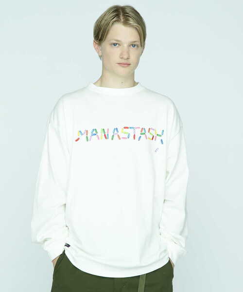 MANASTASH（マナスタッシュ）の「MANASTASH/マナスタッシュ/CHILLIMESH L/S TEE JB LOGO/チリメッシュジェリービーンロゴ（Tシャツ/カットソー・メンズ・ホワイト/ピンク/ネイビー・2XL/L/XL/M）」の16枚目の写真