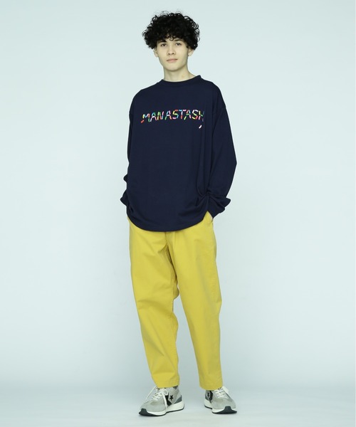 MANASTASH（マナスタッシュ）の「MANASTASH/マナスタッシュ/CHILLIMESH L/S TEE JB LOGO/チリメッシュジェリービーンロゴ（Tシャツ/カットソー・メンズ・ホワイト/ピンク/ネイビー・2XL/L/XL/M）」の4枚目の写真