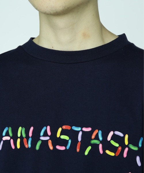 MANASTASH（マナスタッシュ）の「MANASTASH/マナスタッシュ/CHILLIMESH L/S TEE JB LOGO/チリメッシュジェリービーンロゴ（Tシャツ/カットソー・メンズ・ホワイト/ピンク/ネイビー・2XL/L/XL/M）」の7枚目の写真
