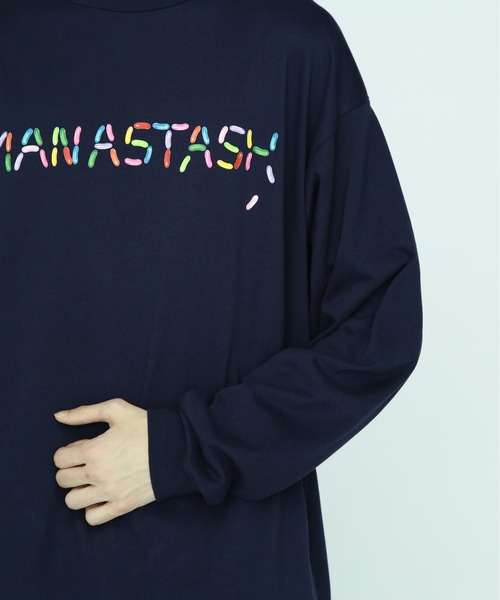 MANASTASH（マナスタッシュ）の「MANASTASH/マナスタッシュ/CHILLIMESH L/S TEE JB LOGO/チリメッシュジェリービーンロゴ（Tシャツ/カットソー・メンズ・ホワイト/ピンク/ネイビー・2XL/L/XL/M）」の8枚目の写真