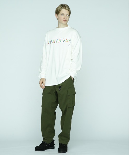 MANASTASH（マナスタッシュ）の「MANASTASH/マナスタッシュ/CHILLIMESH L/S TEE JB LOGO/チリメッシュジェリービーンロゴ（Tシャツ/カットソー・メンズ・ホワイト/ピンク/ネイビー・2XL/L/XL/M）」の11枚目の写真