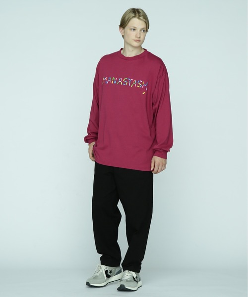 MANASTASH（マナスタッシュ）の「MANASTASH/マナスタッシュ/CHILLIMESH L/S TEE JB LOGO/チリメッシュジェリービーンロゴ（Tシャツ/カットソー・メンズ・ホワイト/ピンク/ネイビー・2XL/L/XL/M）」の13枚目の写真