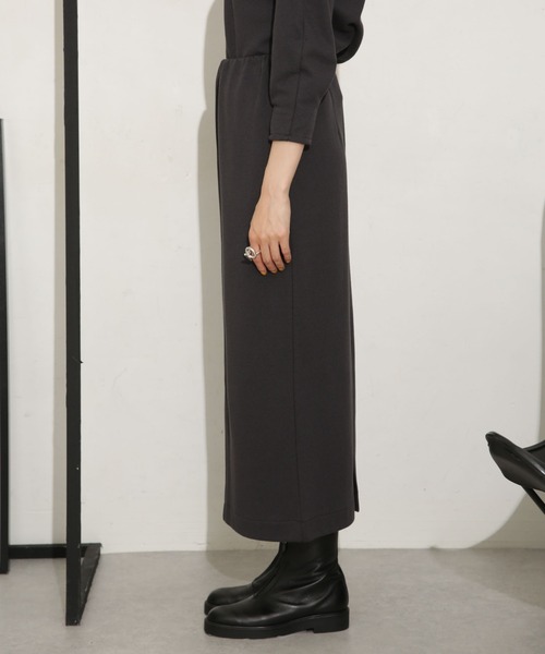 NANO universe（ナノユニバース）の「ミニブークレIラインスカート(セットアップ可)（スカート・レディース・アイボリー/チャコール・S/M）」の16枚目の写真