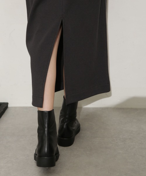 NANO universe（ナノユニバース）の「ミニブークレIラインスカート(セットアップ可)（スカート・レディース・アイボリー/チャコール・S/M）」の20枚目の写真