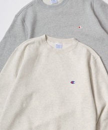Champion(チャンピオン)のChampion/チャンピオン コットンUSA 裏起毛 ロゴワッペン ワンポイント刺繍 クルーネック スウェット トレーナー/レディース メンズ(スウェット)