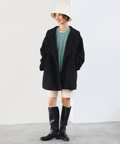 LEPSIM（レプシィム）の「キルティングリバーシブルバケハ　970221（ハット・レディース・ブラック/アイボリー・ONE SIZE）」の9枚目の写真