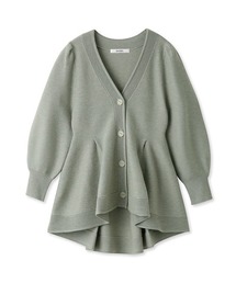 ペプラムニットカーデプルオーバー