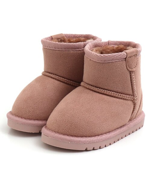 apres les cours（アプレレクール）の「【無地・ユニセックス】ボアブーツ（ブーツ・キッズ・ブラウン/ピンク/ベージュ・21/13/14/15 /16/17/18/19/20）」の7枚目の写真