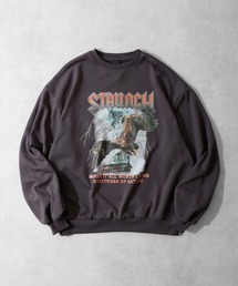 裏毛 ROCK/MOTORCYCLE PRINT クルーネック