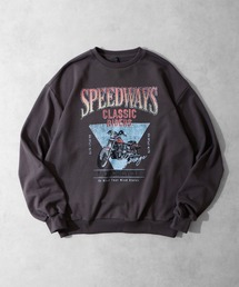 裏毛 ROCK/MOTORCYCLE PRINT クルーネック