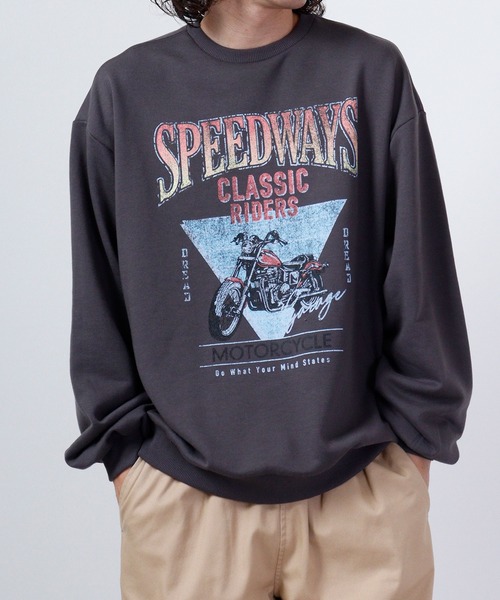FUNALIVE(ファンアライブ)の「裏毛 ROCK/MOTORCYCLE PRINT クルーネック(スウェット・メンズ・ブラック系2/グレー系1/ブラック系1/グレー系2・XL/L/M)」の17枚目の写真