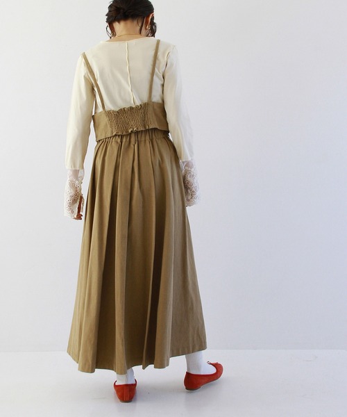 Crisp（クリスプ）の「クラシックプリーツスカート（スカート・レディース・ブラック/ベージュ・FREE）」の9枚目の写真