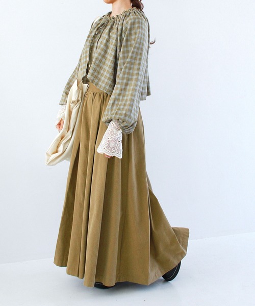 Crisp（クリスプ）の「クラシックプリーツスカート（スカート・レディース・ブラック/ベージュ・FREE）」の4枚目の写真