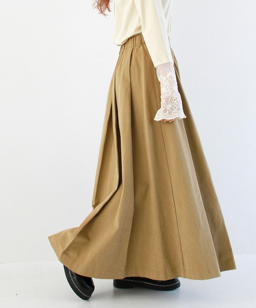 Crisp（クリスプ）の「クラシックプリーツスカート（スカート・レディース・ブラック/ベージュ・FREE）」の14枚目の写真