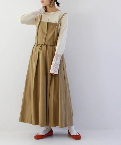 Crisp（クリスプ）の「クラシックプリーツスカート（スカート・レディース・ブラック/ベージュ・FREE）」の6枚目の写真