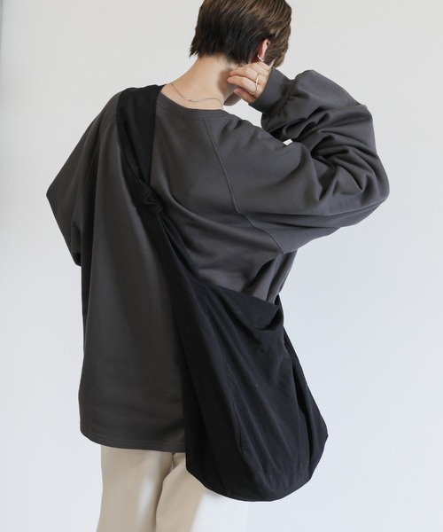 select MOCA（セレクトモカ）の「ボリュームスリーブスウェット（スウェット・レディース・オフホワイト/チャコールグレー・FREE）」の20枚目の写真