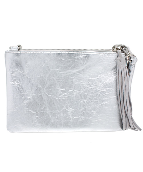 WEGO（ウィゴー）の「WEGO/タッセルショルダーバッグ（ショルダーバッグ・レディース・シルバー/ホワイト・FREE）」の6枚目の写真