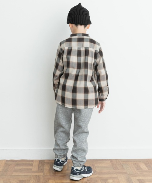 URBAN RESEARCH DOORS(アーバンリサーチドアーズ)の「『親子リンク』バンドカラーチェックシャツ(KIDS)(シャツ/ブラウス・キッズ・ブラック系その他/ブルー系その他・105/120/135)」の7枚目の写真