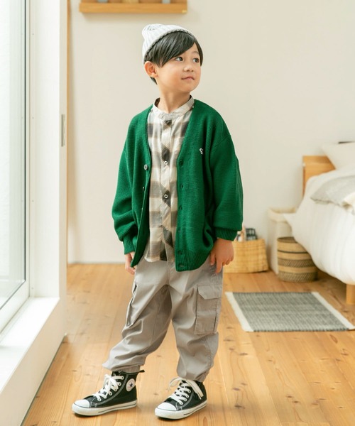 URBAN RESEARCH DOORS(アーバンリサーチドアーズ)の「『親子リンク』バンドカラーチェックシャツ(KIDS)(シャツ/ブラウス・キッズ・ブラック系その他/ブルー系その他・105/120/135)」の9枚目の写真
