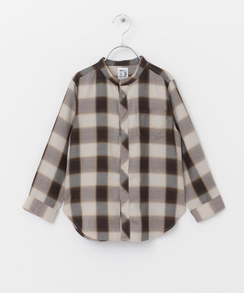 URBAN RESEARCH DOORS(アーバンリサーチドアーズ)の「『親子リンク』バンドカラーチェックシャツ(KIDS)(シャツ/ブラウス・キッズ・ブラック系その他/ブルー系その他・105/120/135)」の19枚目の写真