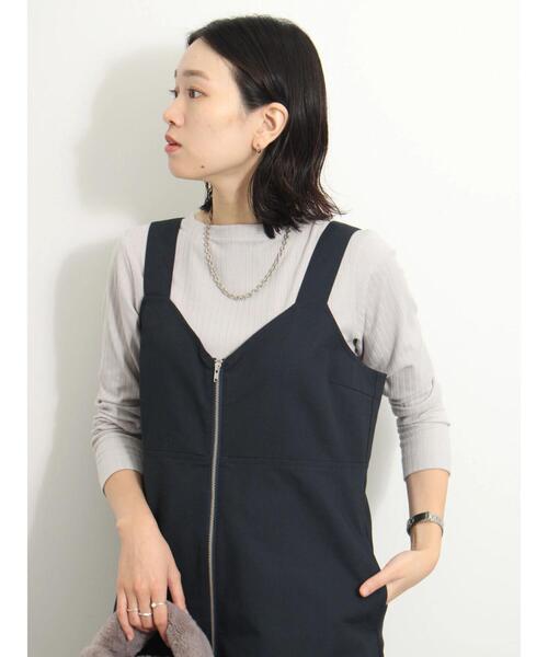 Samansa Mos2 blue(サマンサモスモスブルー)の「◎ハーフジップジャンスカ(ワンピース・レディース・ブラック/カーキ/ネイビー・F)」の16枚目の写真