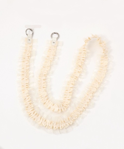 LAKOLE(ラコレ)の「チュールラッフルスマホショルダー / 980293(スマホグッズ・レディース・キャメル/ブラック/ライトグレー/ブラウン/アイボリー/ピンク/ネイビー/サンドグレー・FREE)」の14枚目の写真