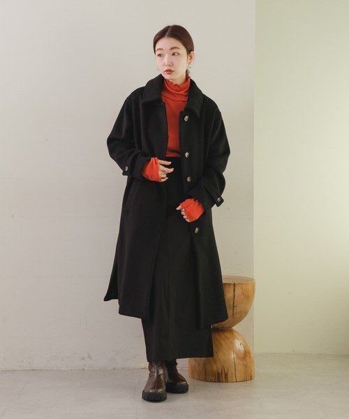 Kastane（カスタネ）の「B ステンカラーコート（ステンカラーコート・レディース・ブラック/ブラウン・FREE）」の20枚目の写真