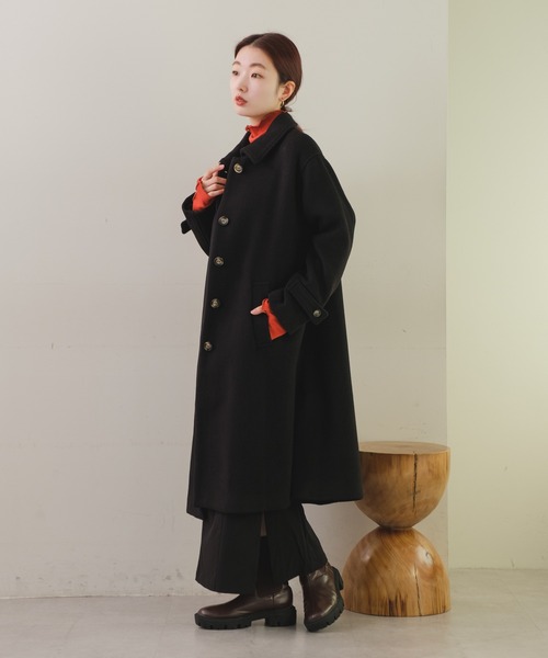 Kastane（カスタネ）の「B ステンカラーコート（ステンカラーコート・レディース・ブラック/ブラウン・FREE）」の21枚目の写真