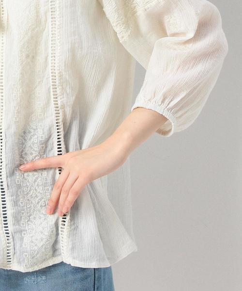 Another Edition（アナザーエディション）の「■ヨウリュウ刺しゅうブラウス/ AEBC Cﾖｳﾘｭｳ EMBR BL◆（シャツ/ブラウス・レディース・ホワイト/オレンジ・フリー）」の7枚目の写真