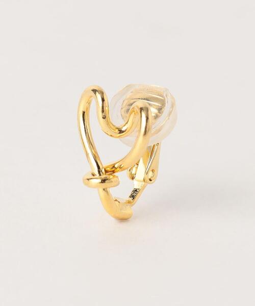 green label relaxing（グリーンレーベルリラクシング）の「ハートライン イヤリング（イヤリング・レディース・ゴールド/シルバー・FREE）」の3枚目の写真