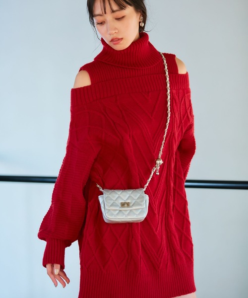 VIS（ビス）の「ミニスタッズチェーンショルダーバッグ（ショルダーバッグ・レディース・ブラック/グリーン/ピンク/イエロー系その他2/シルバー・FREE）」の18枚目の写真