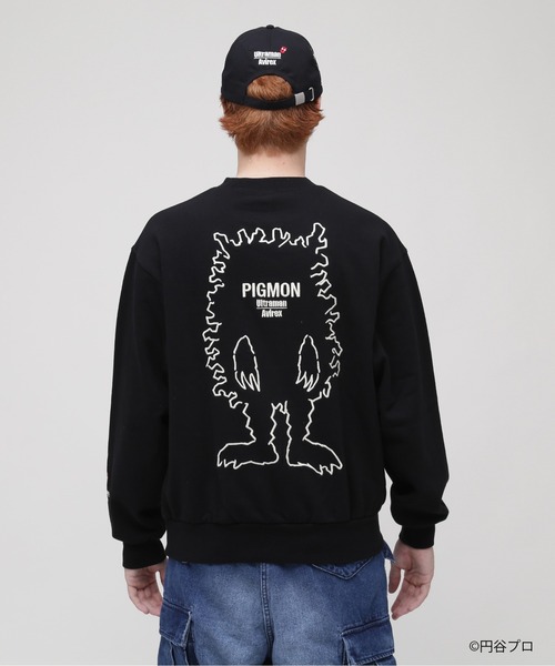 け*む様 AVIREX ULTRAMAN CREW SWEAT PIGMON ス AVIREX（アヴィレックス）の「ULTRAMAN PIGMON CREW SWEAT
