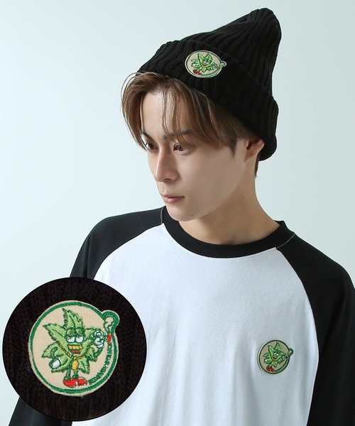 SIDEWAY STANCE（サイドウェイスタンス）の「【SIDEWAY STANCE】ワッペン刺しゅう リブ ニットキャップ（ニットキャップ/ビーニー・メンズ・C/D/F/B/G/I/P/A/H/J/O/K/L/M/N・FREE）」の5枚目の写真