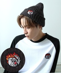 SIDEWAY STANCE（サイドウェイスタンス）の「【SIDEWAY STANCE】ワッペン刺しゅう リブ ニットキャップ（ニットキャップ/ビーニー）」