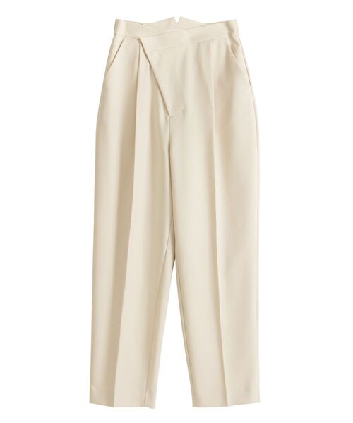 LAGUNAMOON（ラグナムーン）の「アシンメトリーバックベルトパンツ（スラックス・レディース・アイボリー/チャコールグレー・SMALL/MEDIUM）」の3枚目の写真